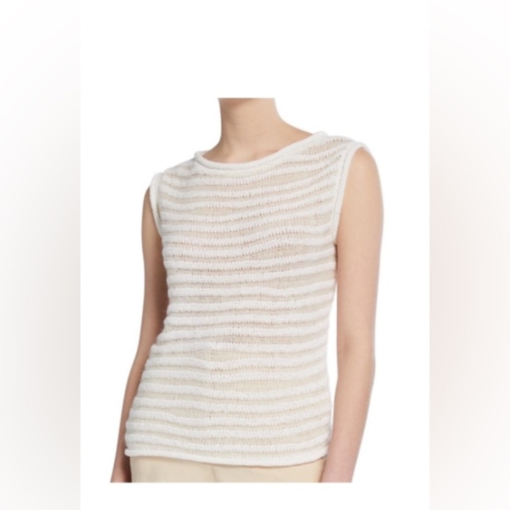 NEW Theory Sughero Open Knit Boatneck Semi-sheer Shell Sweater